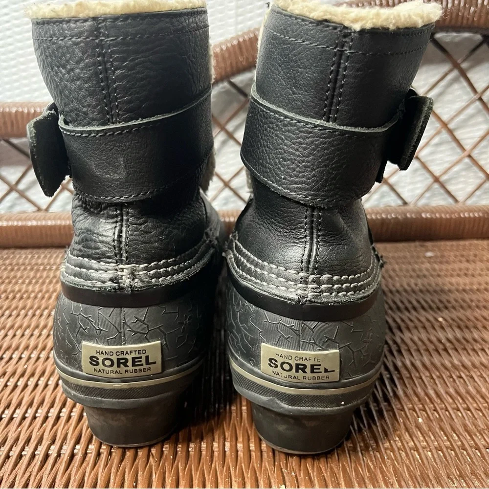 Sorel Snow/Mud Rubber-Leather adjustable Boots Size 12